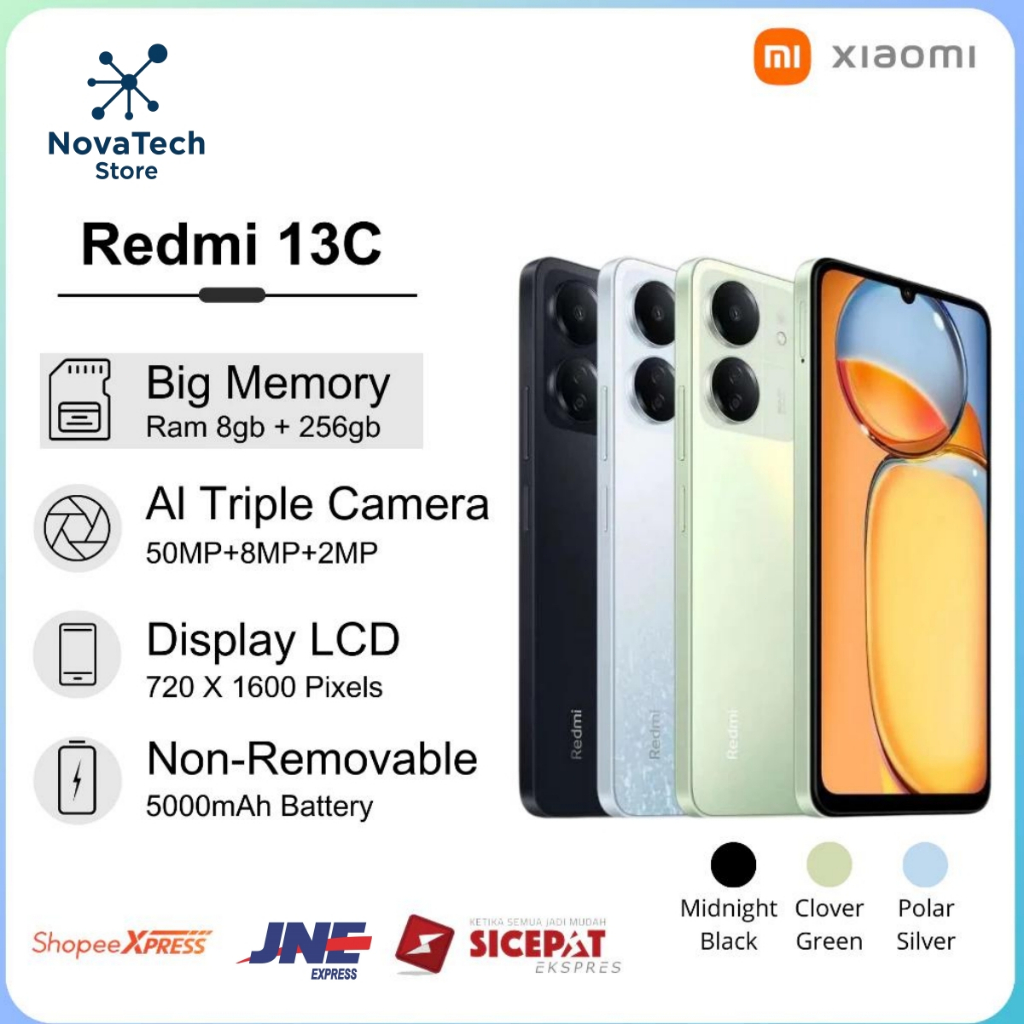 HP REDMI 13C RAM 8/256GB GARANSI 1 TAHUN / HP REDMI 13C