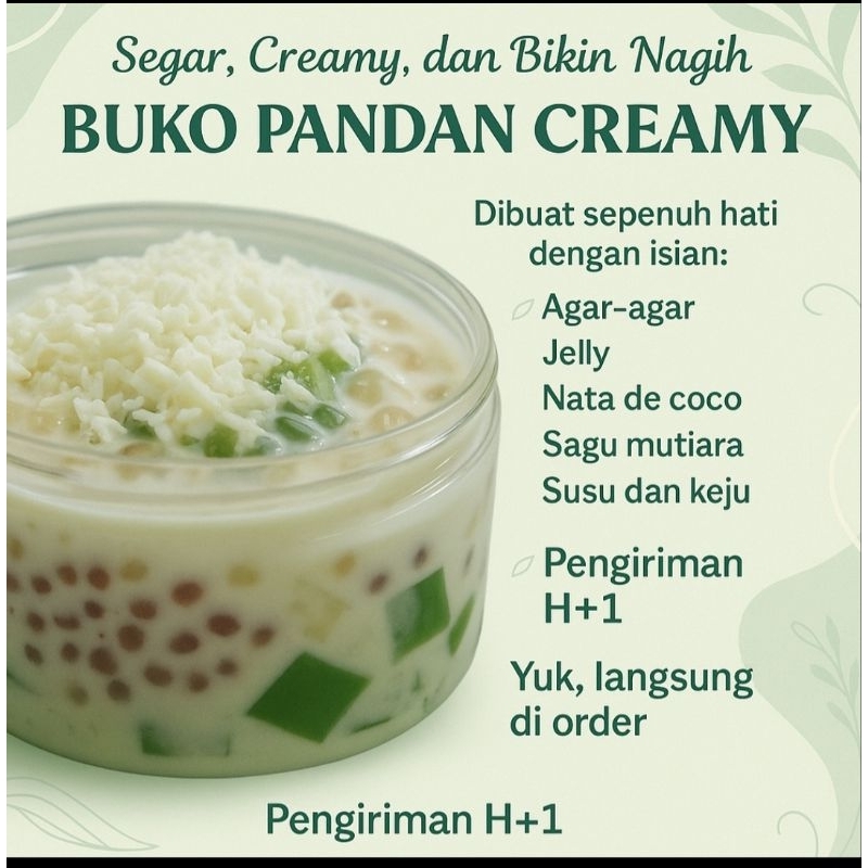 

(KIRIM INSTANT ONLY) BUKO PANDAN CREAMY