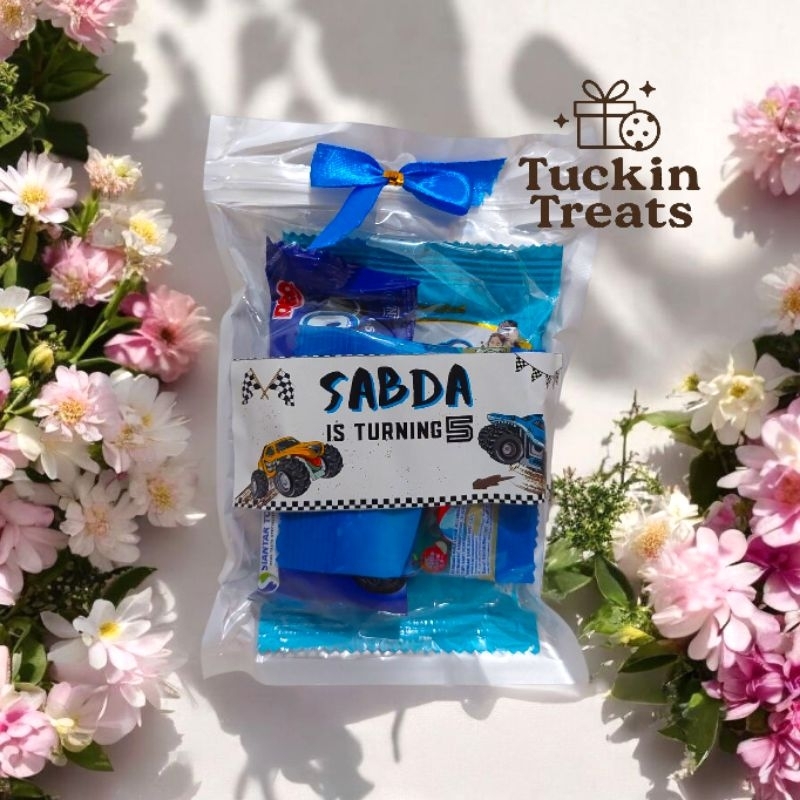 

Hampers Snack 3K BLUE CARS | TreatBit Mini Gift Ziplock Pita | Bisa Custom Nama/Ucapan