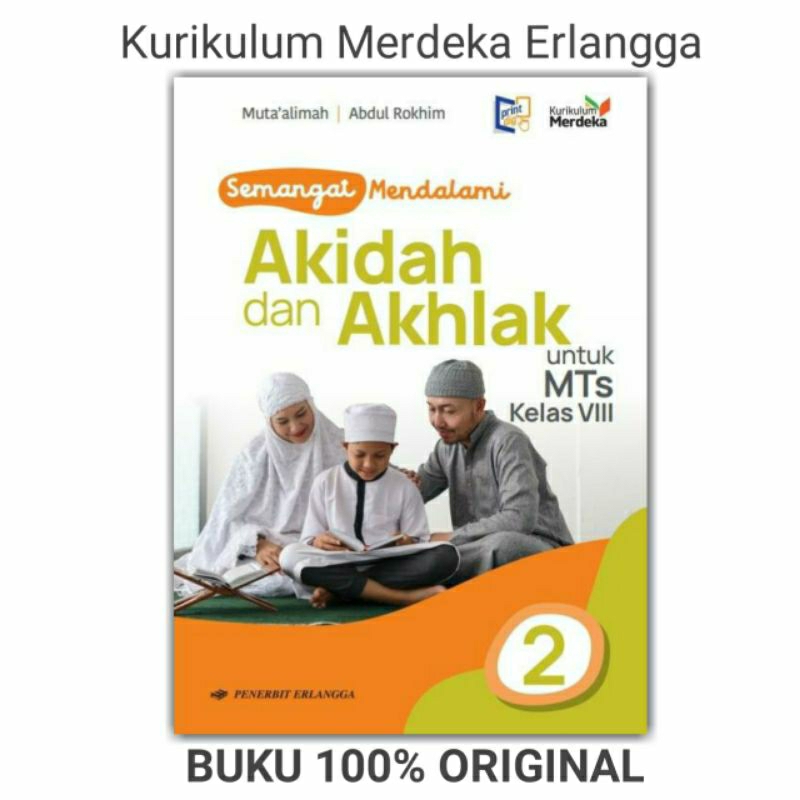 Akidah Dan Akhlak Kelas 8 MTS Kurikulum Merdeka Erlangga Original