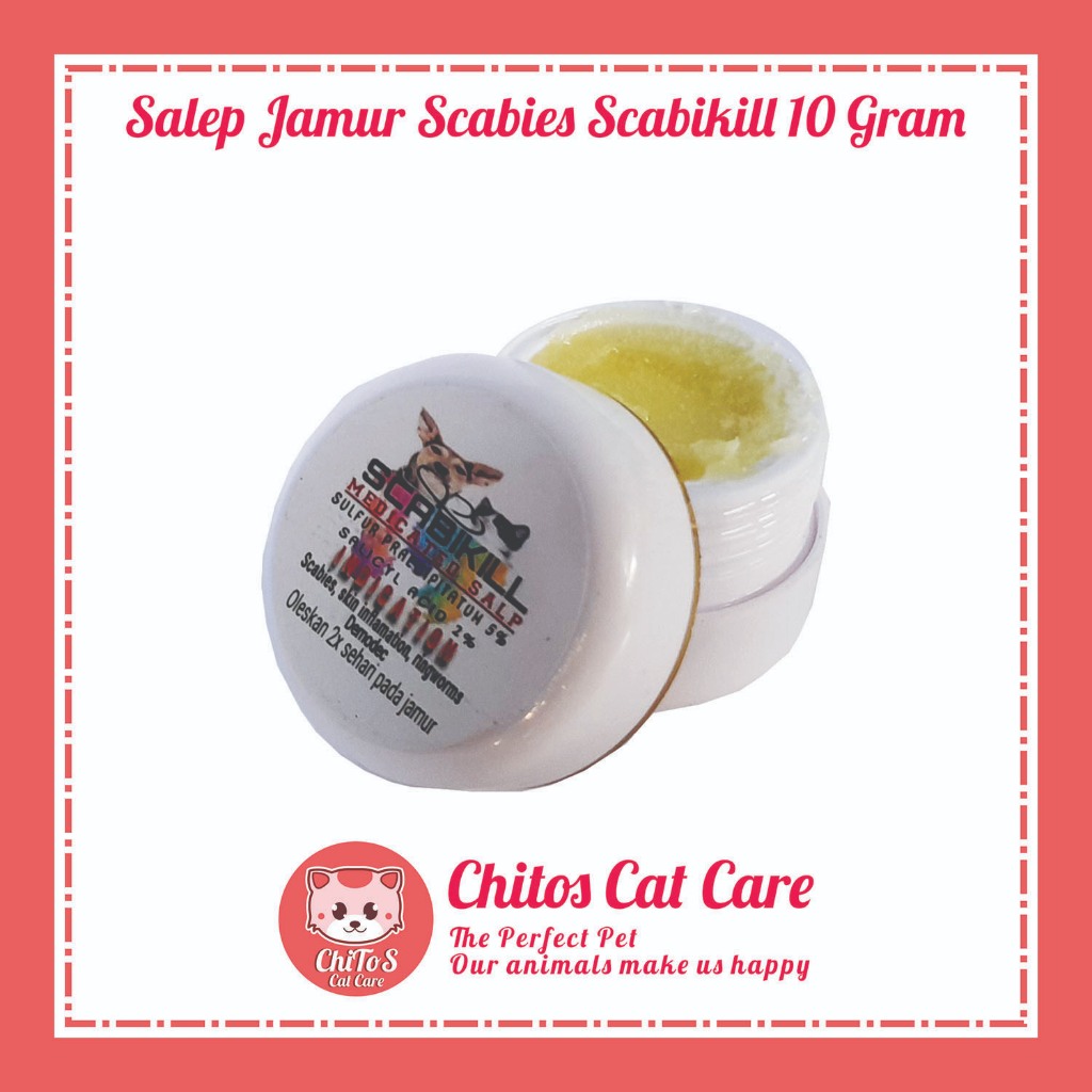 Salep Obat Jamur Kucing SALEP SCABIKILL 10 gram SALEP JAMUR DAN SCABIES KUCING