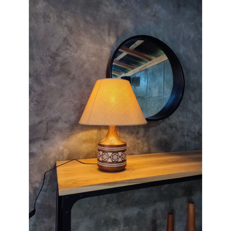 lampu meja/lampu hias/table lamp/bedside table lamp etnik