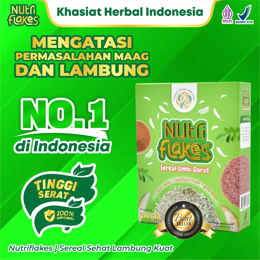 

Nutriflakes – Sereal Umbi Garut Solusi Asam Lambung, Gerd & Mag 100% Original 1 Box