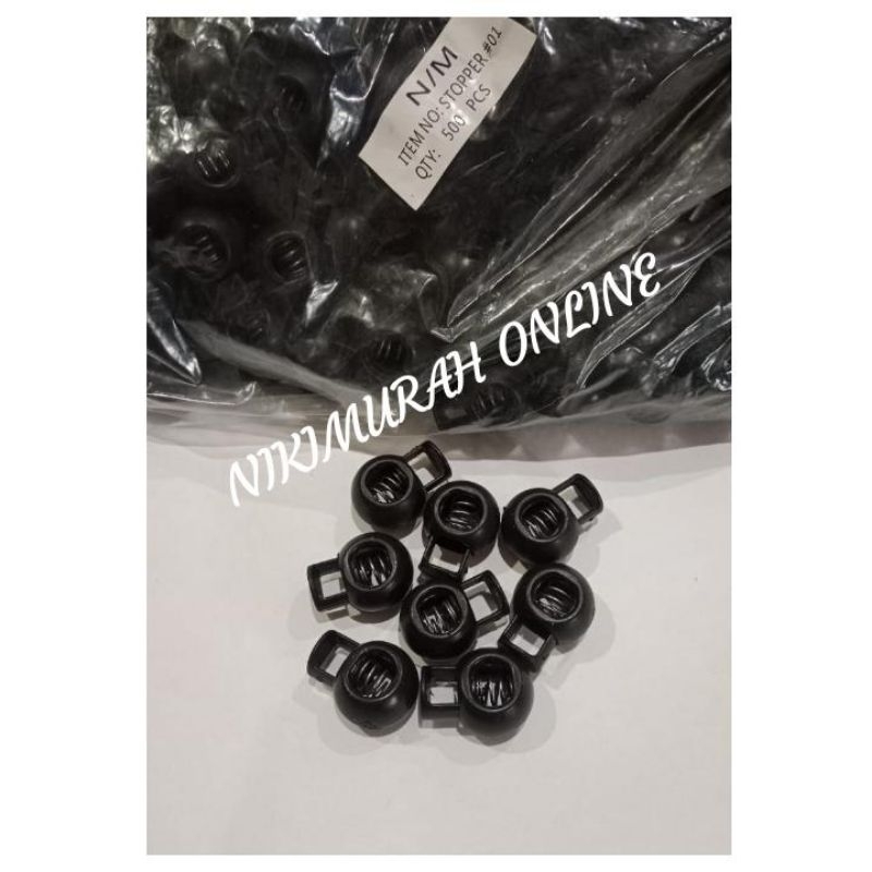 STOPPER TALI 500 PCS/ STOPPER KONEKTOR STRAP BENTUK BULAT UNTUK TALI KUR