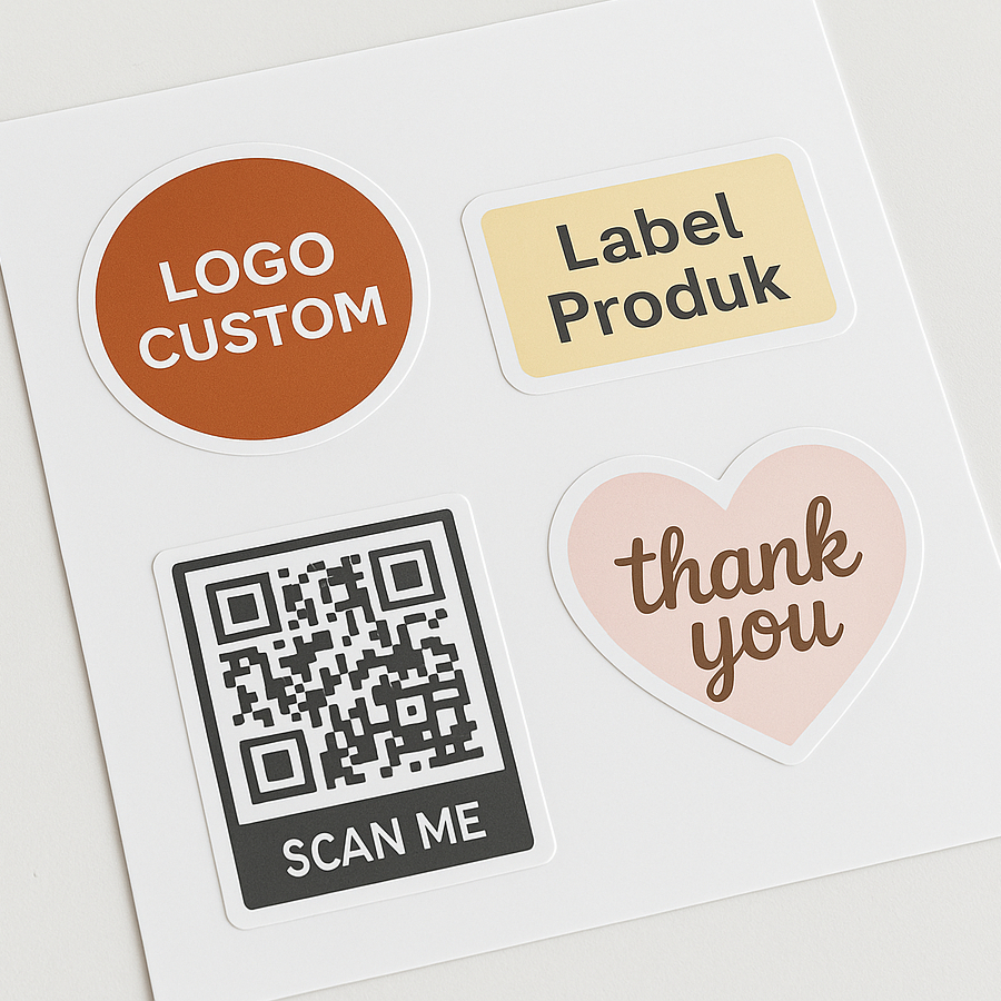 

Stiker Custom Vinyl Waterproof – Cetak Logo, Label Usaha, Nama Brand