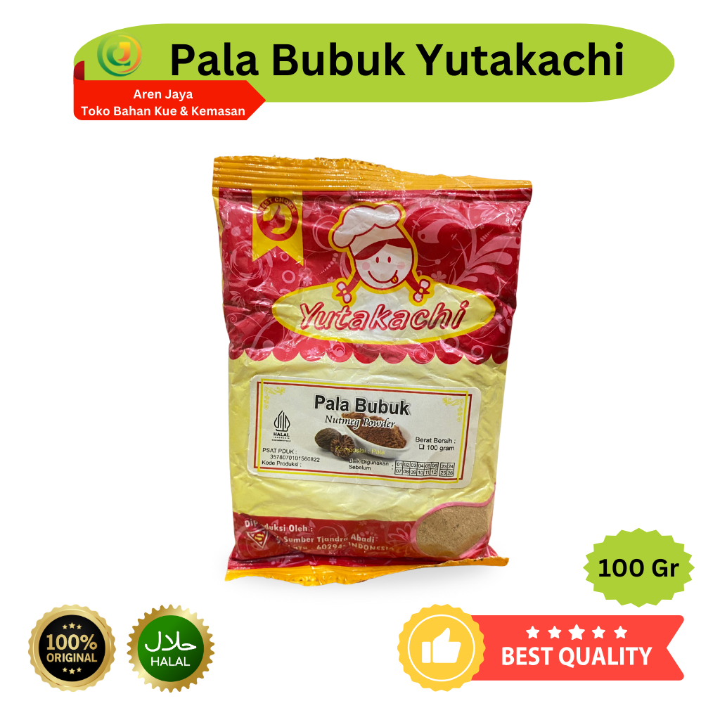 

Yutakachi Pala Bubuk Rempah Bubuk Murni Nutmeg Powder 100 Gram Original