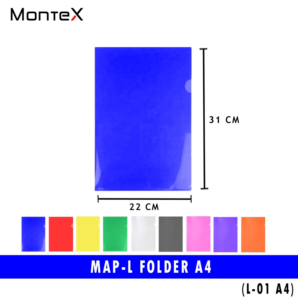 

MONTEX MAP L FOLDER A4 MAP PLASTIK A4 / L-01 A4 (SATUAN)