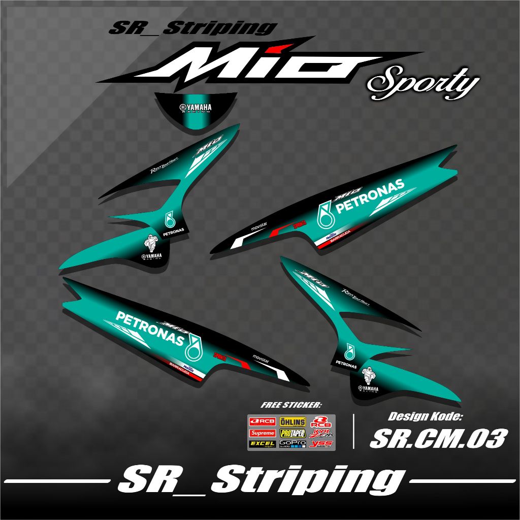 Sticker Variasi MIO SPORTY / MIO SPORTY / Stiker Variasi Yamaha Motor MIO SPORTY Semi Full Body Terb