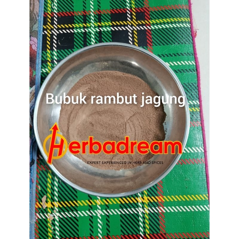 

100 GRAM BUBUK TEH RAMBUT JAGUNG CORN SILK ZEA MAYS CORN HAIR TEA YUMI LATUNG JAGO RIGI POWDER TEPUNG SERBUK