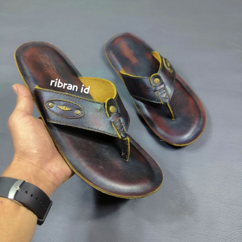 Sandal Kulit Pria Model Jepit | Sandal Kulit Asli