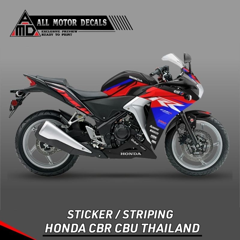Stiker Cbr Cbu Thailand Livery Fireblade / Striping Honda Cbr 250R cbu / Decal Motor CBR Cbu Motorcy