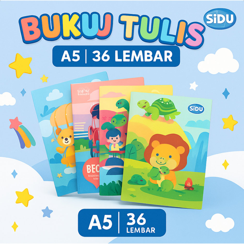

Buku Tulis SIDU 38 Lembar Ukuran Kwarto 1 Pack isi 10 Buku