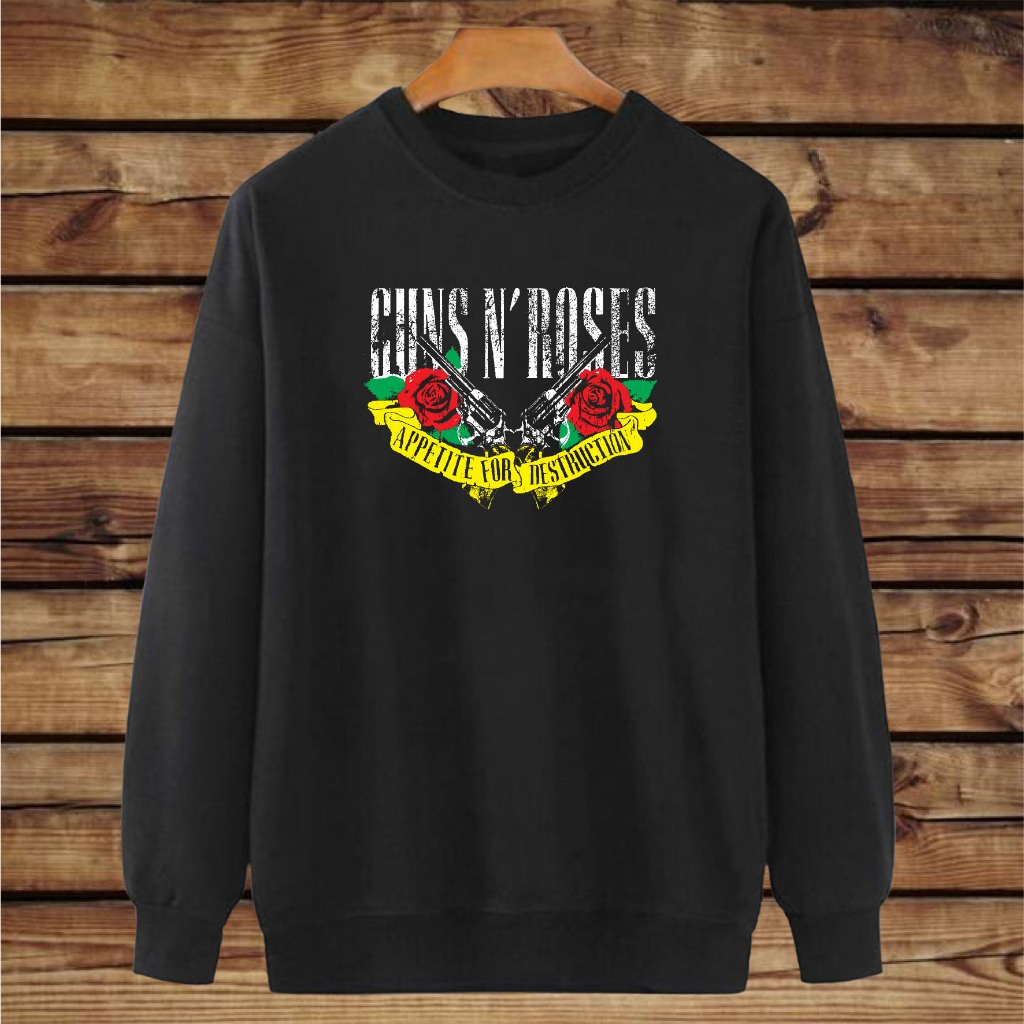 SWITER CREWNECK GNR GUNS N ROSES SWEATER H&M