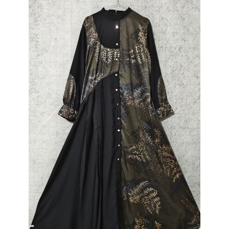 ABAYA JETBLACK HITAM / GAMIS SEIDE GROUP ORIGINAL.