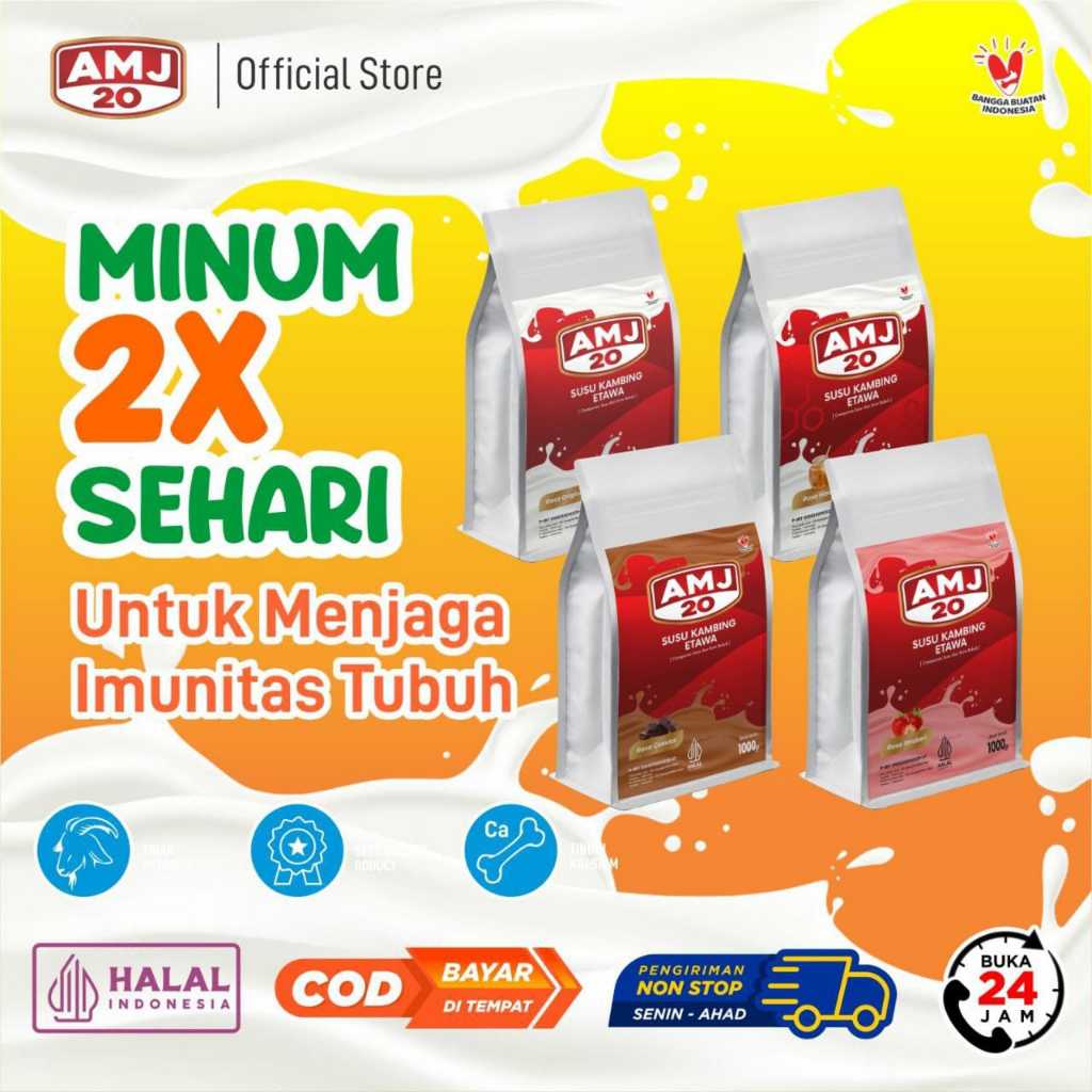 

AMJ 20 Susu Kambing Etawa Bubuk 1kg mengatasi asam urat nyeri sendi osteoporosis