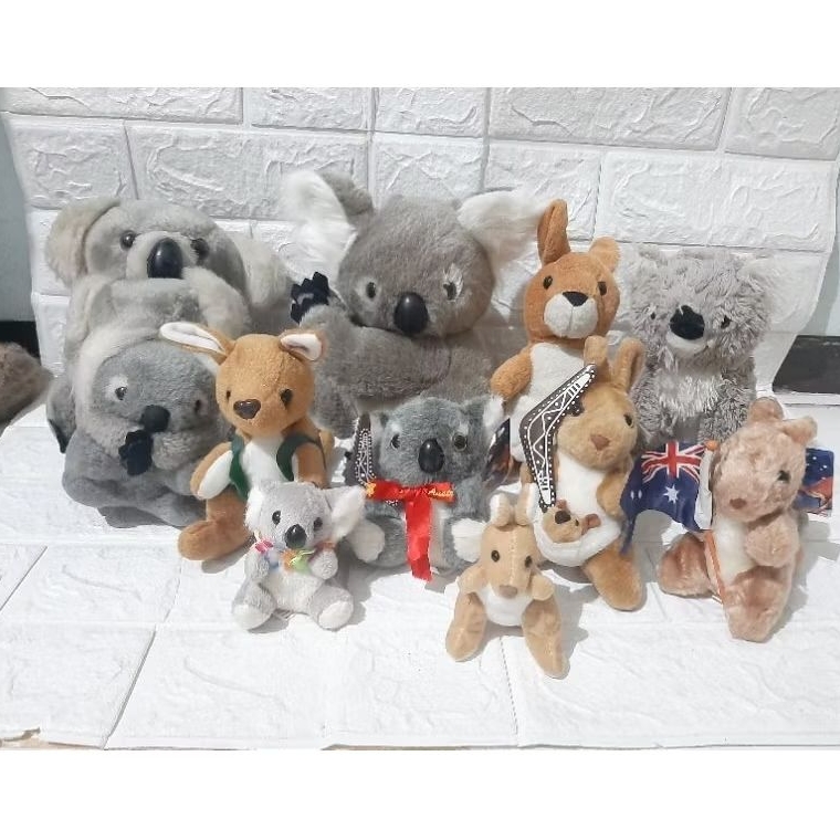 boneka koala kangguru kanguru. boneka hewan binatang maskot australia aussie australi