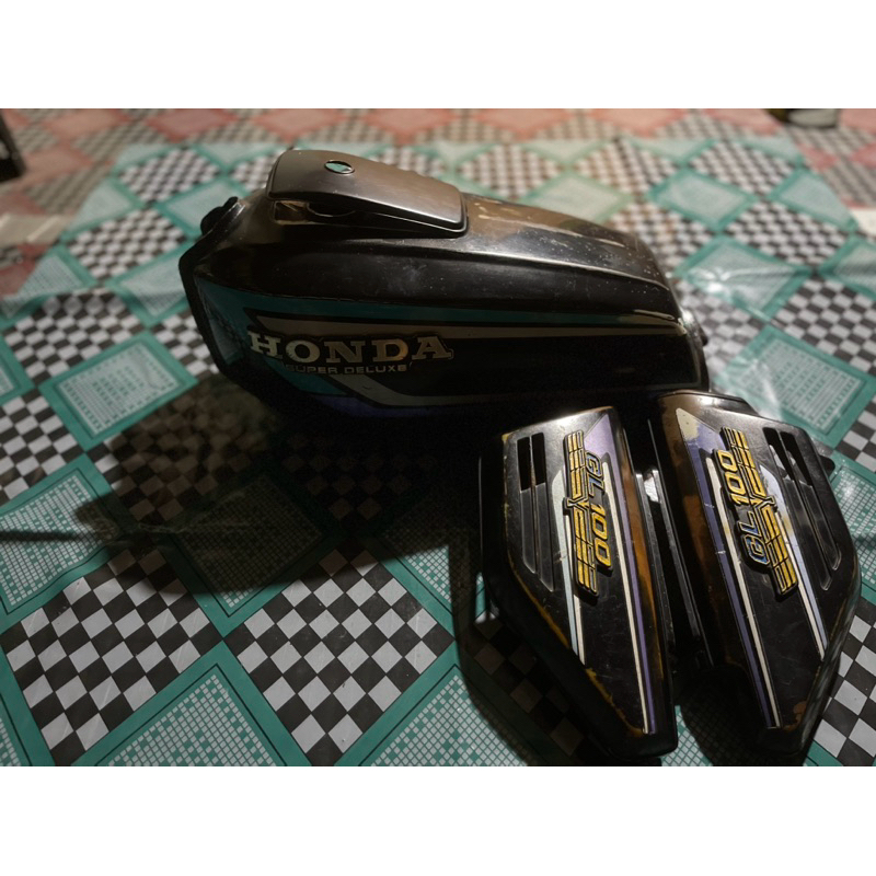 Tangki GL 100 Original Paint Lantai Utuh Set Tutup Aki