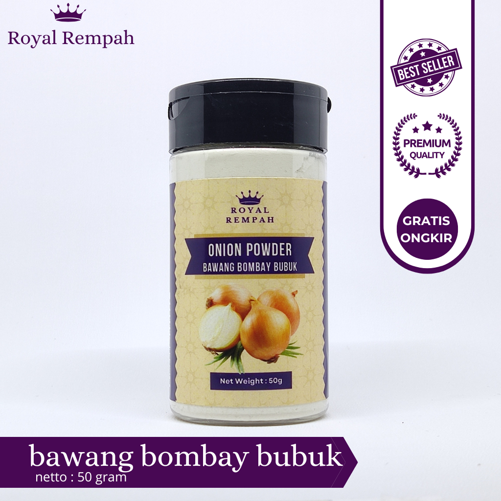 

Royal Rempah Bawang Bombay Bubuk Halal - Onion Powder Murni untuk Masakan Gurih