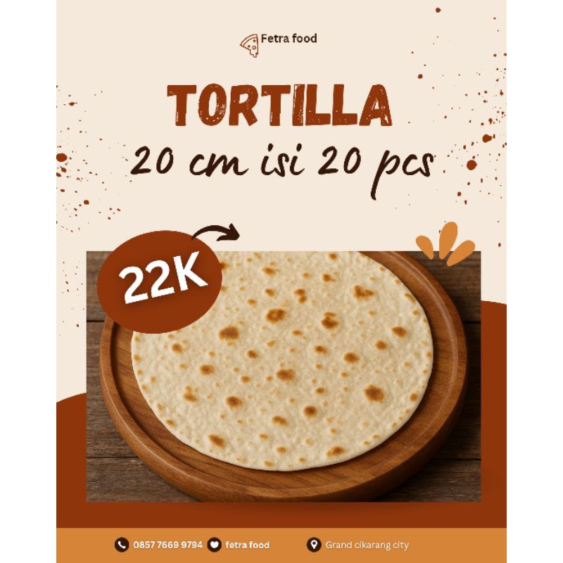 

Tortila 20 cm isi 20 pcs