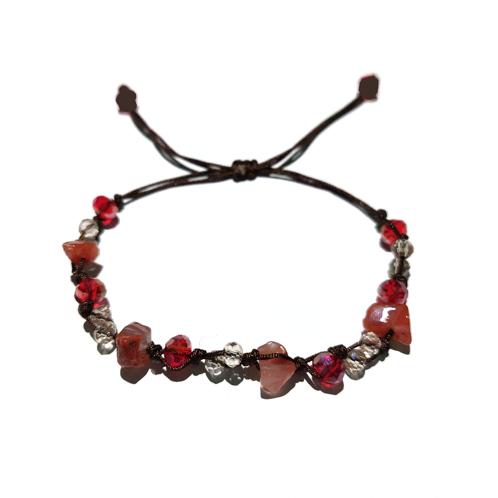 Gelang Bracelet Batu Merah Retro China Gelang Perdamaian