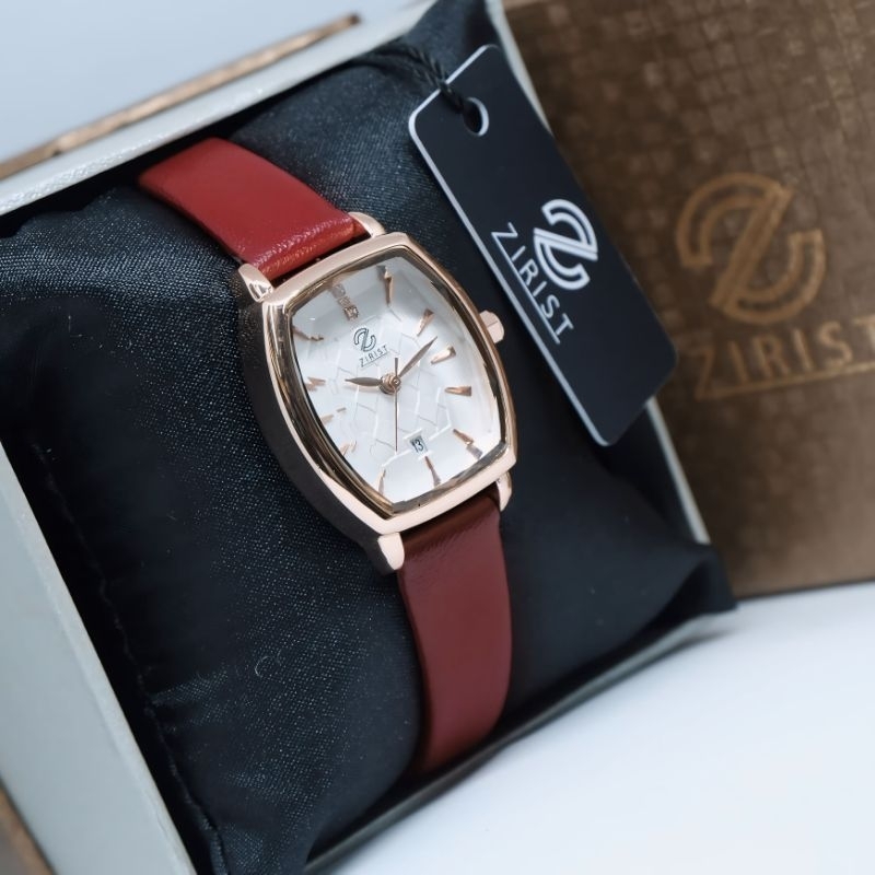 Jam Tangan Wanita Original Zirist Strap Kulit/Jam Tangan Simple Oval Kecil