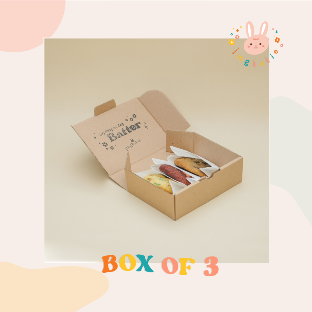 

Box of 3 Soft Cookies Hampers by JUNG KUKIE (1 Box isi 3 Soft Cookies) | Birthday Hampers / Graduation Gift