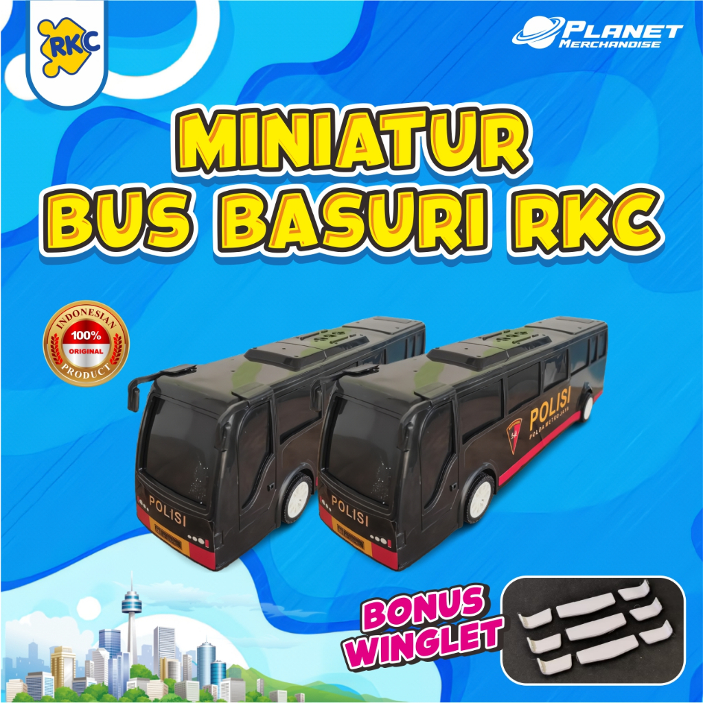 Mainan Bis Basuri Transjakarta RKC Hitam
