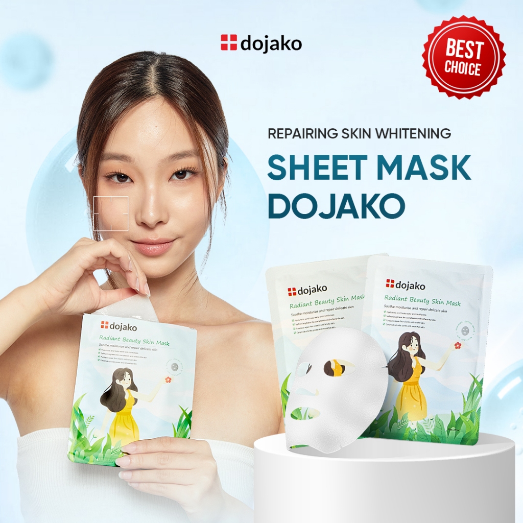 SOOTHING MOSTURIZER REPAIRING SKIN WHITENING SHEET MASK DOJAKO SKINCARE IMPORT READY