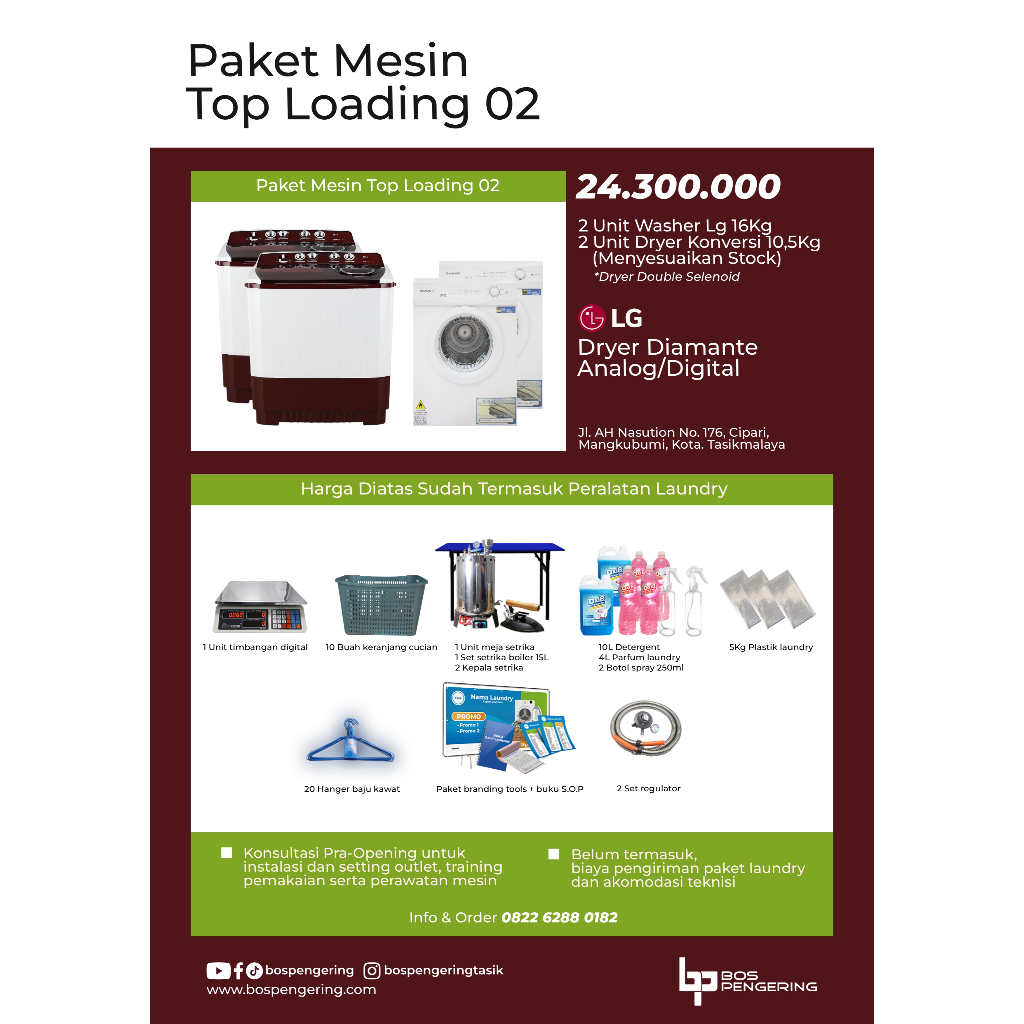 Paket Usaha Laundry Kiloan Paket Mesin Top Loading 02 Usaha Binatu Bisnis Laundry Rumahan Siap Pakai