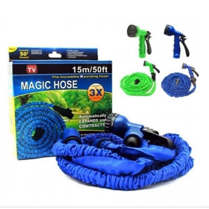 SELANG AIR CUCI MOBIL / SEMPROTAN FLEKSIBEL ELASTIS MAGIC HOSE 15 Meter SELANG SEMPROT TAMAN