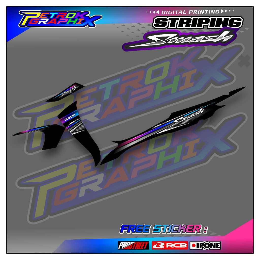 STRIPING VARIASI MOTOR SUZUKI SMASH 110 / STICKER LIST VARIASI SMASH 110 2006