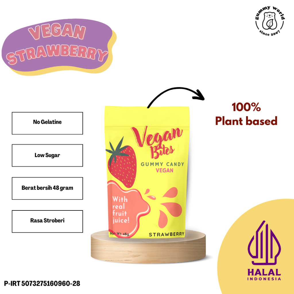 

Vegan Gummy (Strawberry Juice)