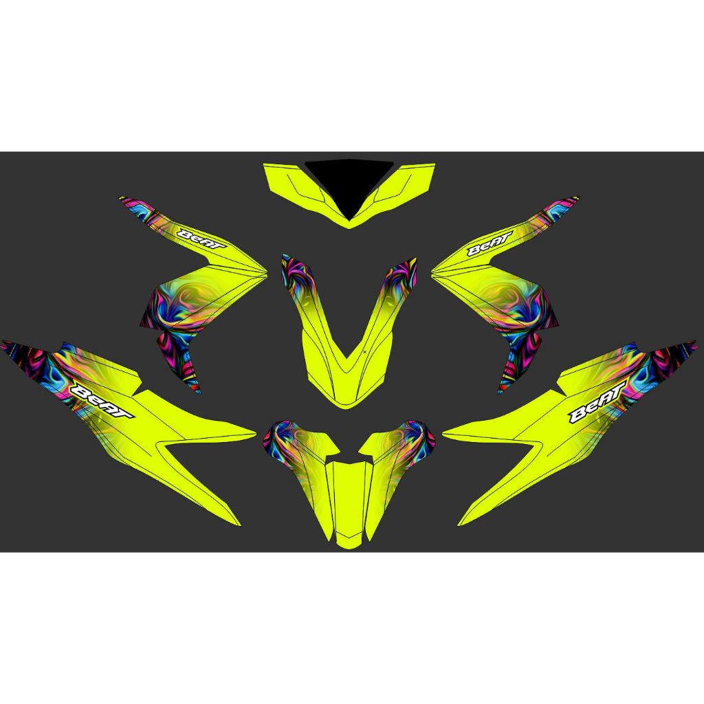 Decal Sticker Honda Beat 2021 Decal Striping Beat 2020 Full Body Hijau Sage D-X5-125