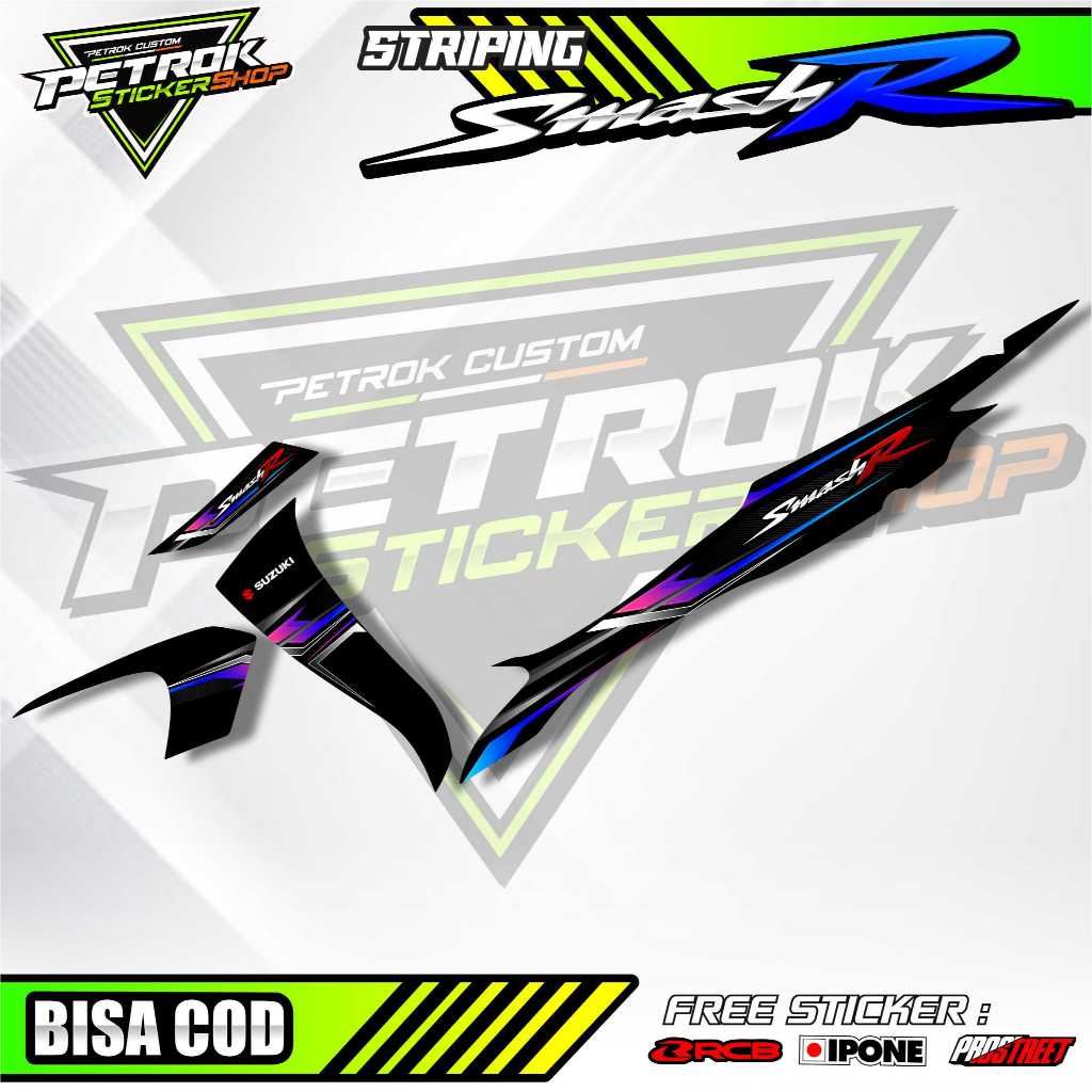 STRIPING VARIASI SUZUKI SMASH R 110 / STICKER LIST MOTOR SUZUKI SMASH R 110