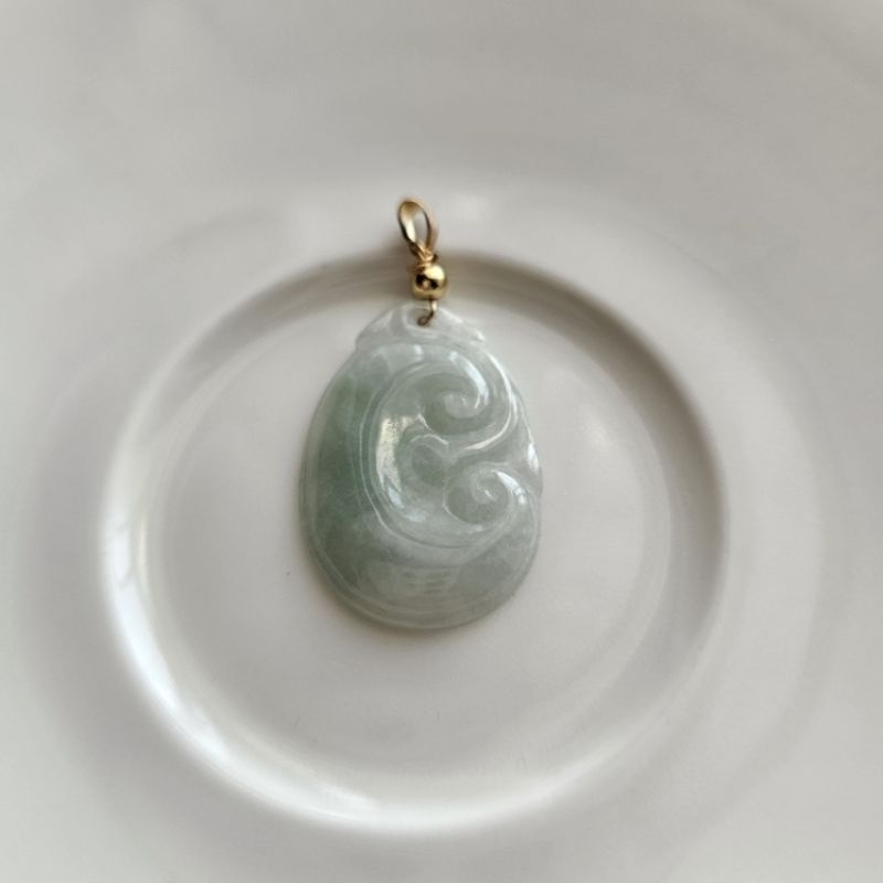 liontin giok ruyi besar (tanpa tali)