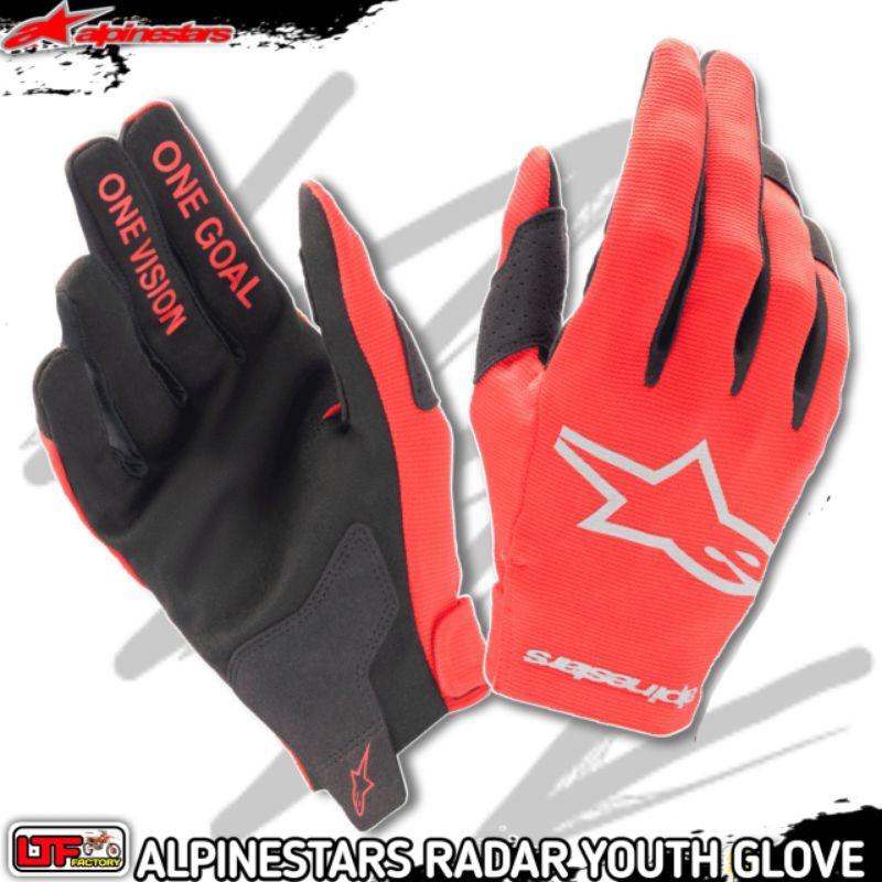 ALPINESTARS MX25 RADAR YOUTH GLOVE - SARUNG TANGAN ANAK-ANAK - KIDS - JUNIOR SEPEDA BMX - MINI TRAIL