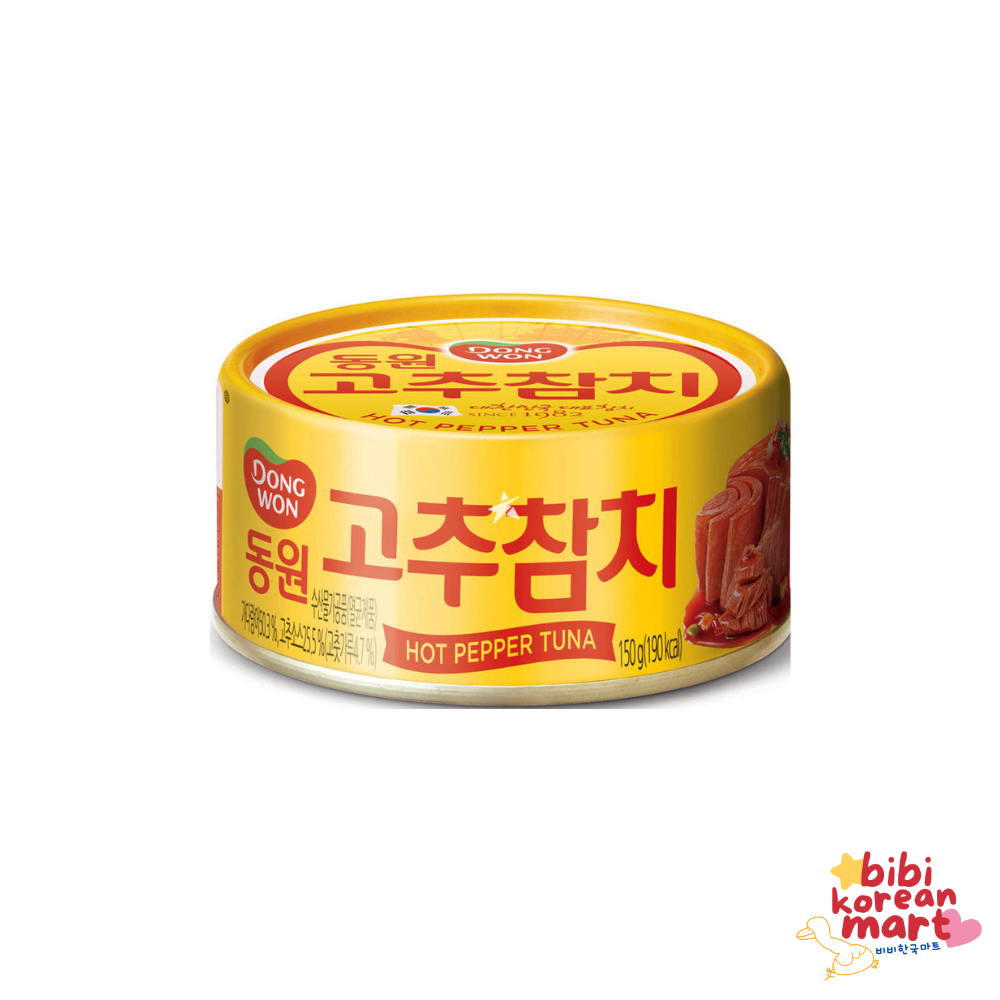 

bibi korean mart - dongwon hot pepper tuna can pedas 150 gram