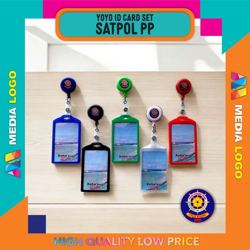 

(PAKET MURAH) YOYO PUTAR + LOGO SATPOL PP + ID CARD HOLDER