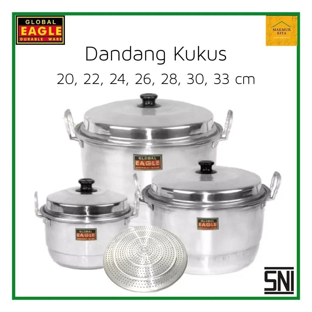 Panci Dandang Kukus Alumunium Global Eagle Panci Kukus Streamer