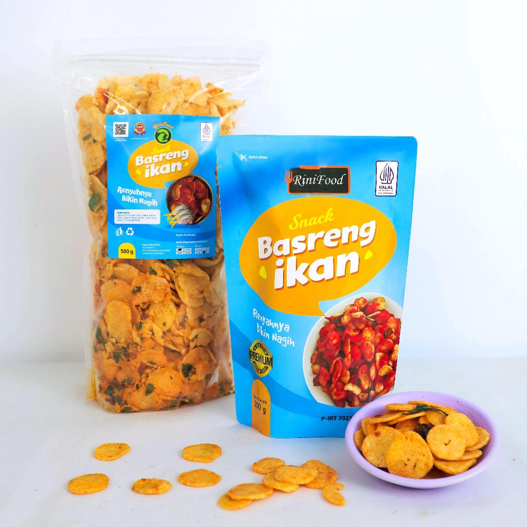 

RINI FOOD PAKET BASRENG IKAN 500 GR DAN 100 GR RASA PEDAS DAUN JERUK