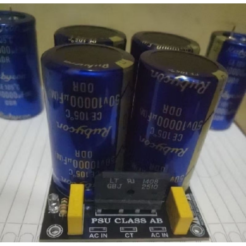 PSU 4 Elco 50Vol 10000uf Rubycon Di Lengkapi Dioda 25A