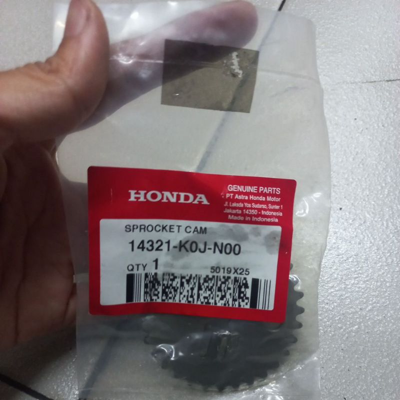 14321K0JN00 – SPROCKET CAM, GIGI SENTRIK BEAT DELUXE, GENIO, SCOOPY NEW ORI AHM