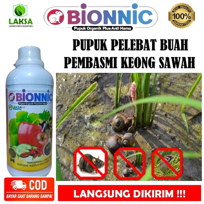 BIONNIC 500 ML Obat Pembasmi Hama Keong Sawah Paling Ampuh, Obat Pengendali Hama Keong Mas Sawah, Pu