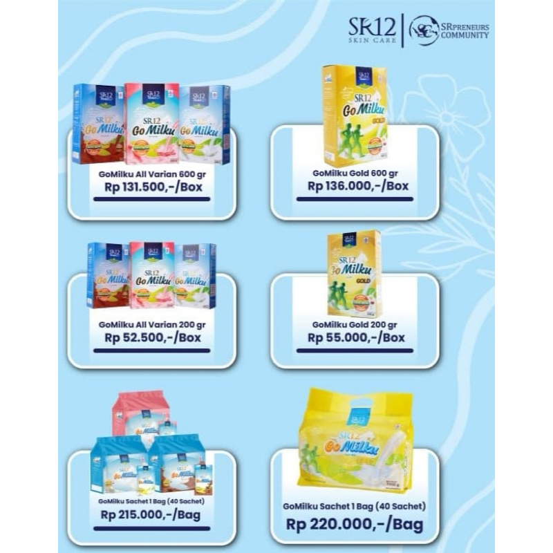

SR 12 Go Milku Sachet Pack