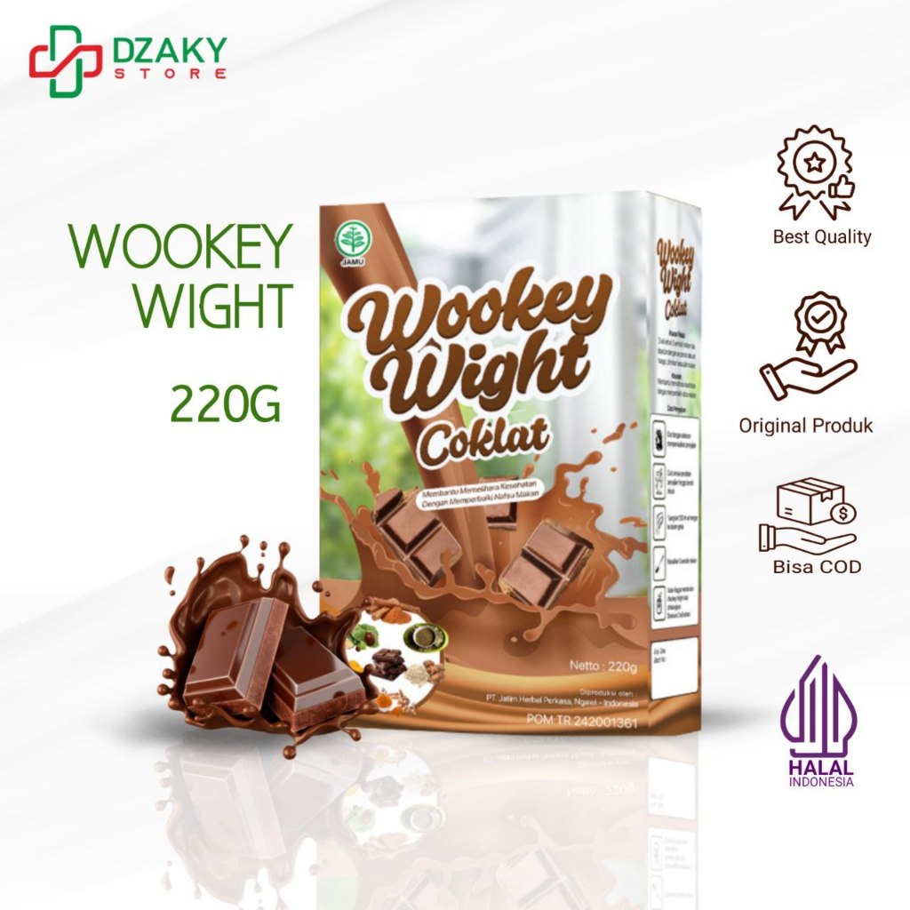 

Wookey Weight - Susu Penambah Berat Badan Rasa Coklat 220gr