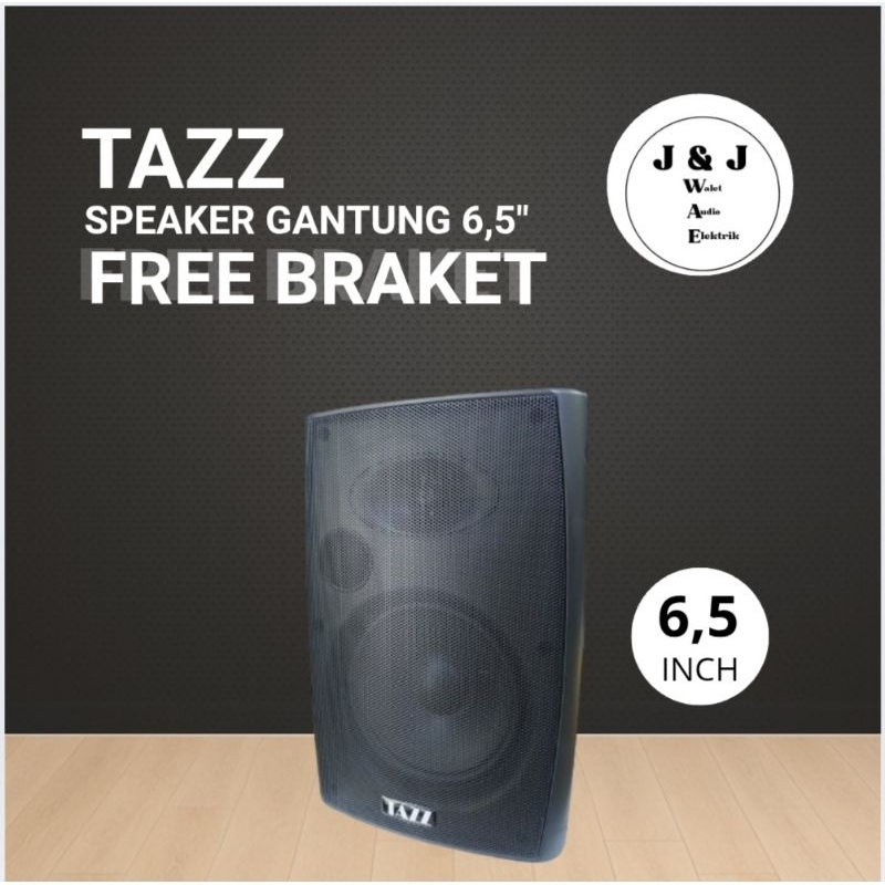 SPEAKER DINDING 6,5 INCH + BRAKET TAZZ T62B WALL SPEAKER PASIF 6,5 INCH