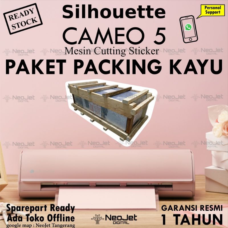 

Mesin Cutting Sticker Kertas Silhouette Cameo 5 bonus packing kayu