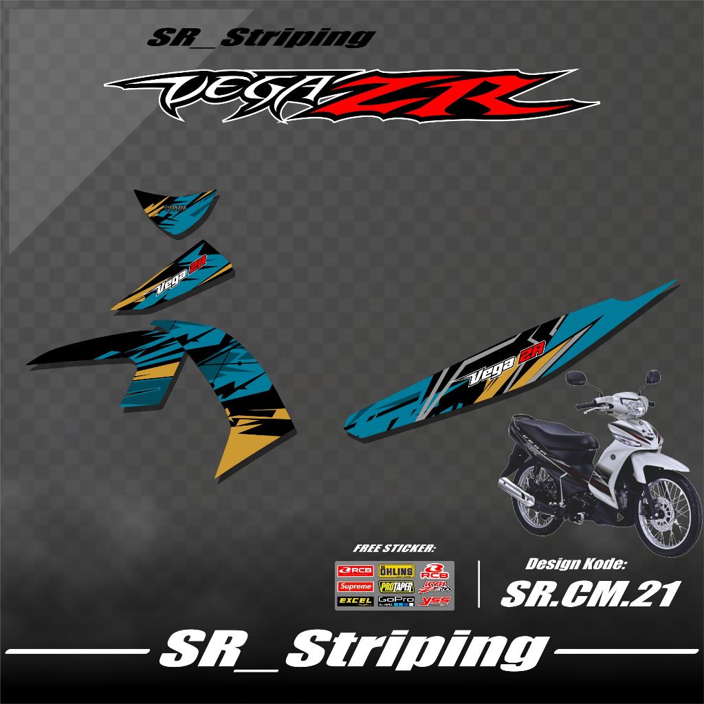 Striping Vega ZR / Variasi Vega ZR / Vega ZR / Stiker Vega ZR / Striping Motor Vega ZR SR.21