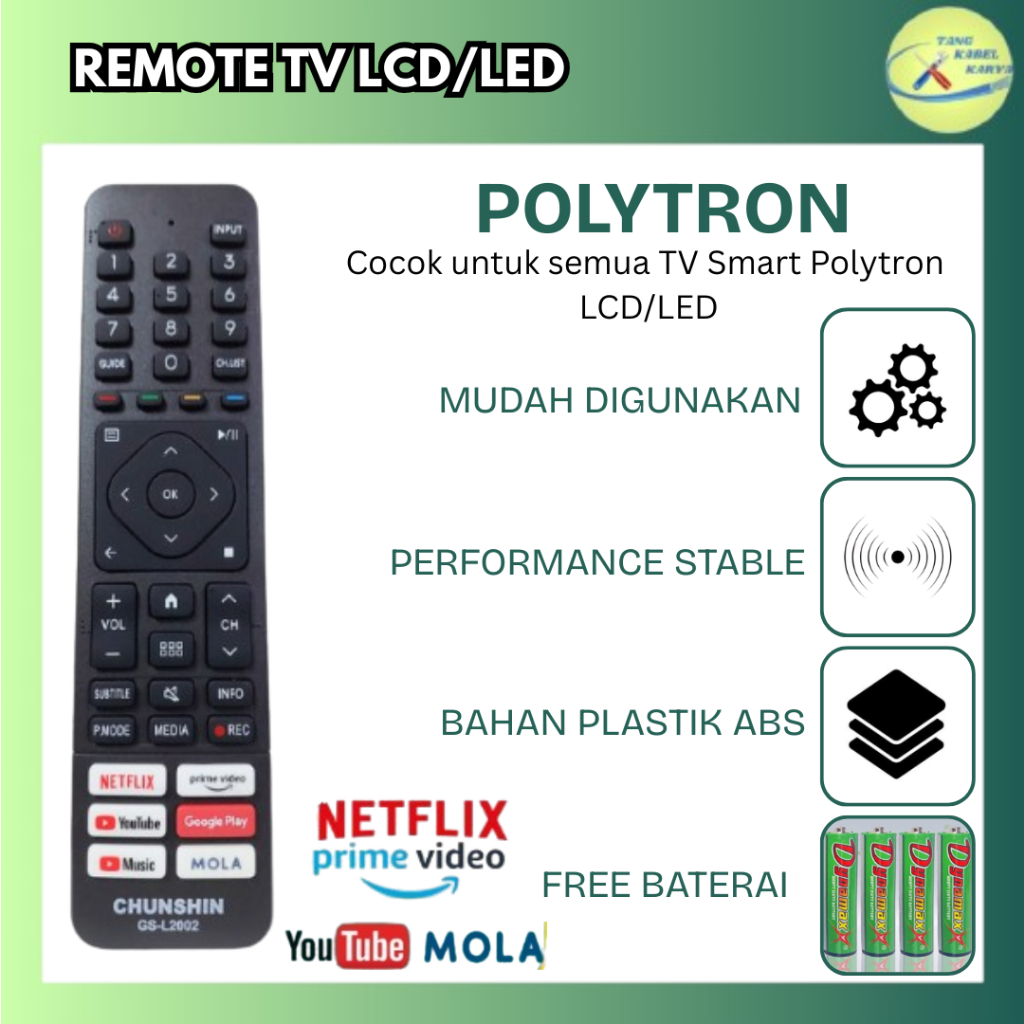 (NEW EDITION) REMOTE REMOT SMART TV DIGITAL POLYTRON LCD LED TERBARU