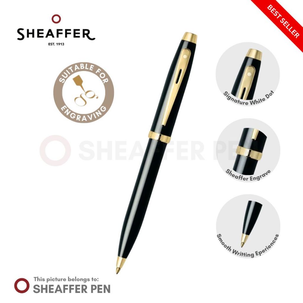 

Sheaffer 100 Glossy Black with Gold-Tone Ballpoint Pen